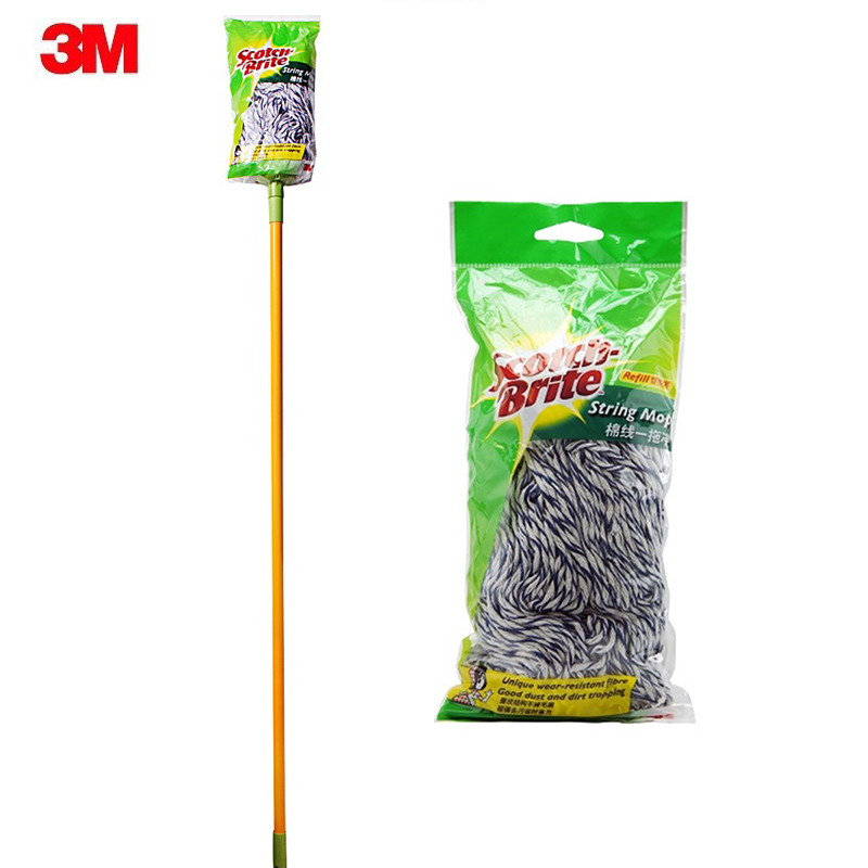 3M Scotch Brite String Mop Set Plus Refill R3